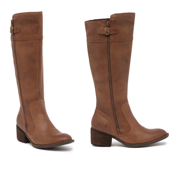 Born Shoes - Born Fannar Leather Knee High Boots